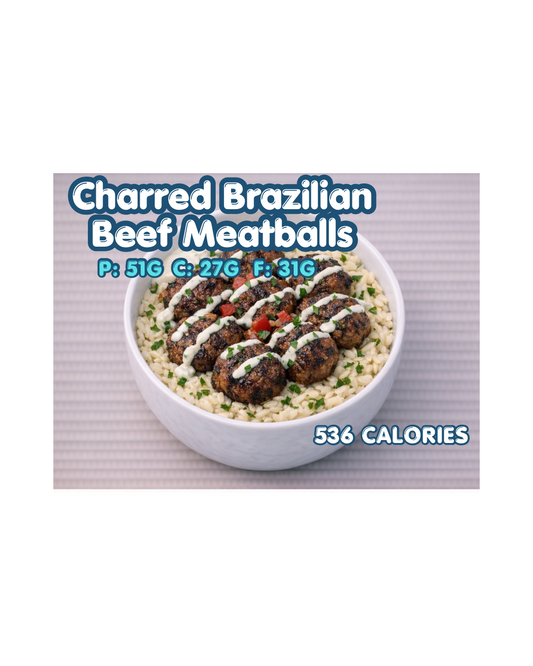 Charred Brazilian Beef Meatballs